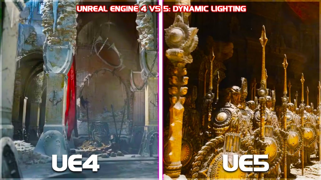 Unreal Engine 4 vs Unreal Engine 5 Graphics